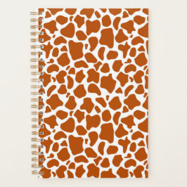 Giraffe Orange Print Notebook Planner