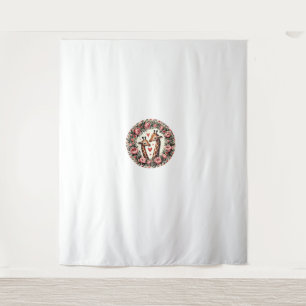Giraffe paar illustratie Giraffe liefhebbers _1 Wandkleed