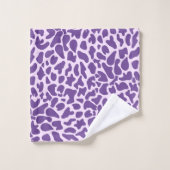 Giraffe Paars Huidpatroon Wild dierlijk afdrukken Bad Handdoek (Wasdoekje)