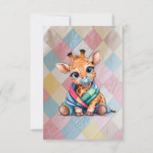 Giraffe Pacifier fille garçon Baby shower Merci (Dos)