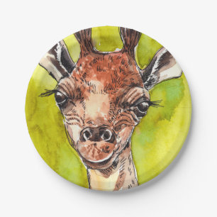 Giraffe Papieren Bordje