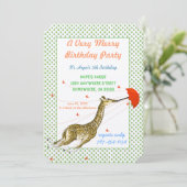 Giraffe Papillon Anniversaire Fête Invitation (Debout devant)