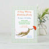 Giraffe Papillon Anniversaire Fête Invitation (Debout devant)