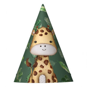 Giraffe Party Animal Wild One Oerwoud Birthday Boy Feesthoedjes