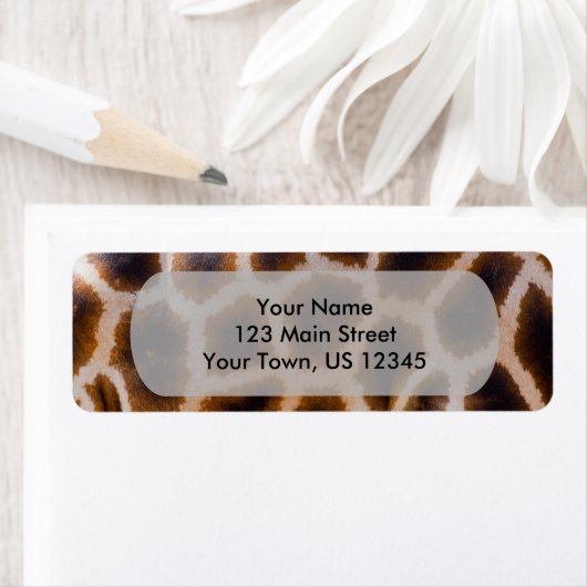 Giraffe patches gepotte Sjabloon huidstructuur Etiket (Insitu)