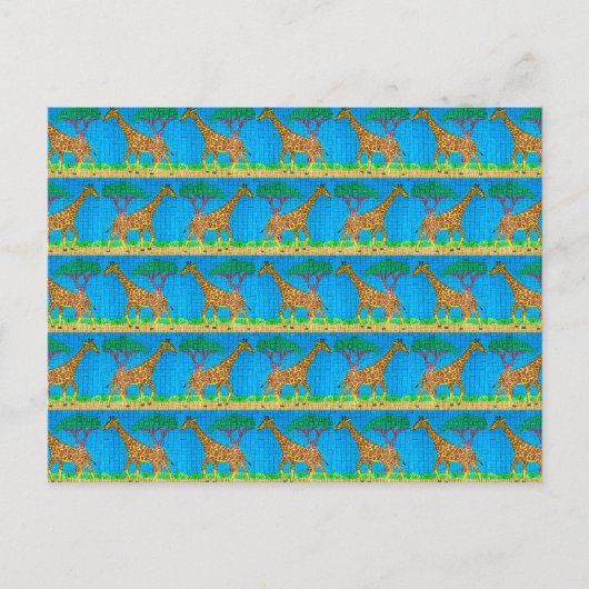 Giraffe (patroon) - Briefkaart (Voorkant)