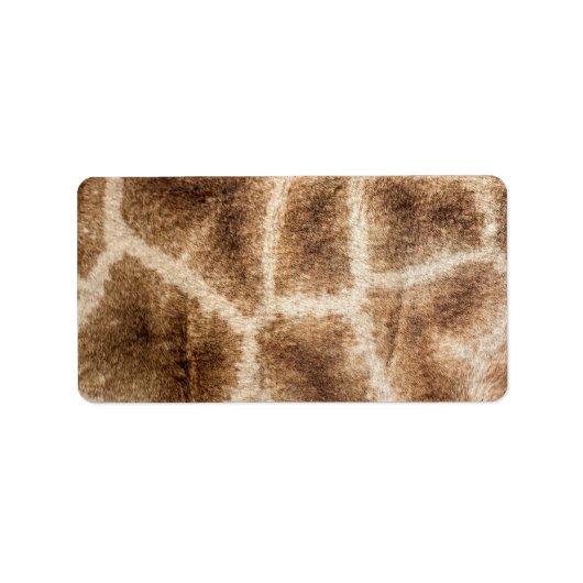 Giraffe patroon etiket (Voorkant)