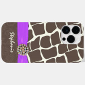 Giraffe Patroon Gedrukt lint en rohineston Case-Mate iPhone Case (Achterkant (horizontaal))