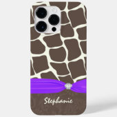 Giraffe Patroon Gedrukt lint en rohineston Case-Mate iPhone Case (Achterkant)