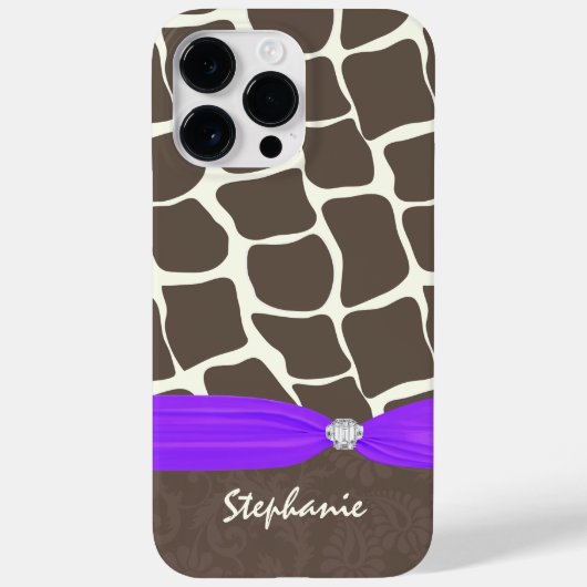 Giraffe Patroon Gedrukt lint en rohineston Case-Mate iPhone Case (Achterkant)