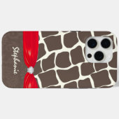 Giraffe Patroon Gedrukt lint en rohineston Case-Mate iPhone Case (Achterkant (horizontaal))