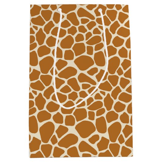 Giraffe Patroon Gift Bag Medium Cadeauzakje (Voorkant)