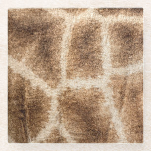 Giraffe patroon glazen onderzetter