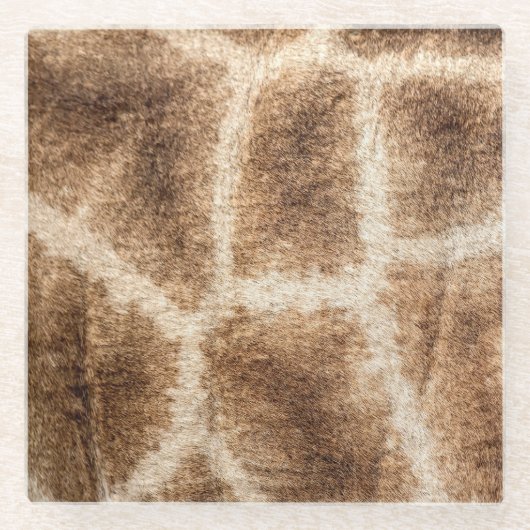 Giraffe patroon glazen onderzetter (Voorkant)