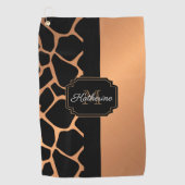 Giraffe Patroon Golfhanddoek (Voorkant)