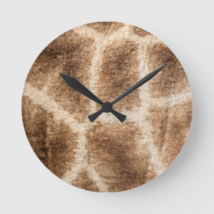 Giraffe patroon ronde klok