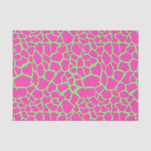 Giraffe Patroon roze en groen Tissuepapier