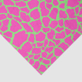 Giraffe Patroon roze en groen Tissuepapier (Detail)