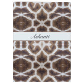 Giraffe patroon safari stijl aanpasbaar klembord (Achterkant)