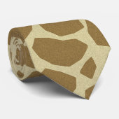 Giraffe Patroon Stropdas (Opgerold)