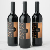 Giraffe Patroon Wijn Etiket (Flessen)