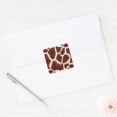 Giraffe Pattern Animal Print Vierkante Sticker (Envelop)