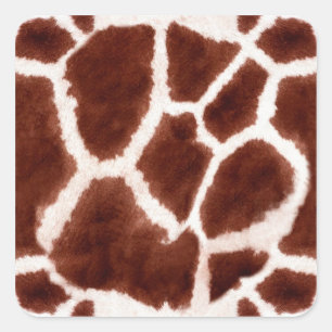Giraffe Pattern Animal Print Vierkante Sticker