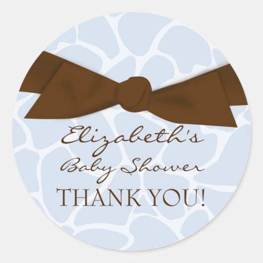 Giraffe Pattern Baby shower Stickers (Voorkant)