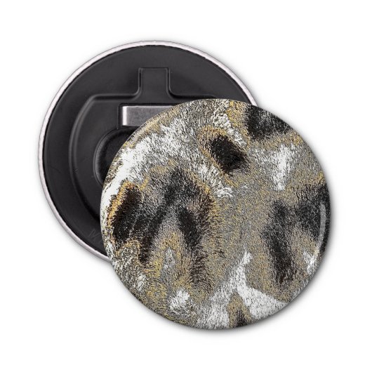 GIRAFFE PATTERN BUTTON FLESOPENER (Voorkant)