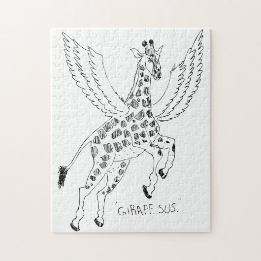 Giraffe + pegasus = Giraffsus Legpuzzel (Verticaal)
