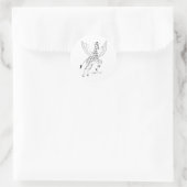 Giraffe + pegasus = Giraffsus Ronde Sticker (Tas)