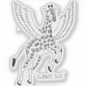 Giraffe + pegasus = Giraffsus Sticker (Voorkant)