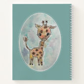 Giraffe peinte à la main mignonne Carnet Customisé (Dos)