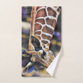 Giraffe Peinture art Vintage (Serviette à main)