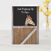 Giraffe Penser À Votre Carte (Fleur jaune)