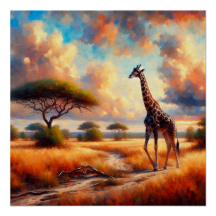 Giraffe Perfect Poster