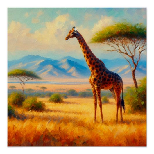 Giraffe Perfect Poster (Voorkant)