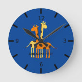 Giraffe personnalisée Grande horloge (Recto)