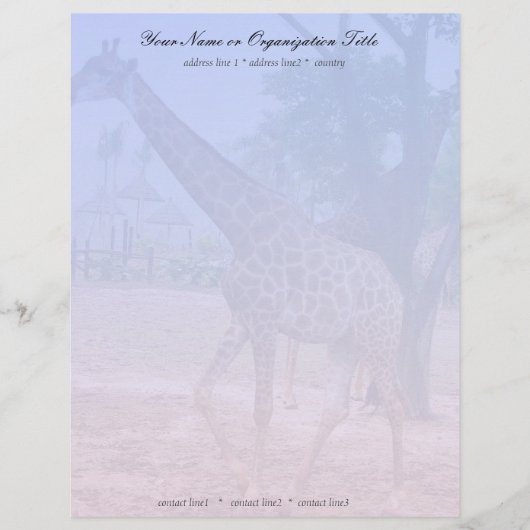 giraffe persoonlijk briefhoofd (Voorkant)