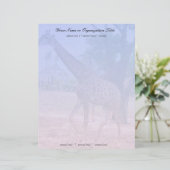 giraffe persoonlijk briefhoofd (Staand voorkant)