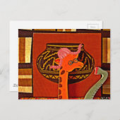 Giraffe Pet Art Print Briefkaart (Voorkant / Achterkant)