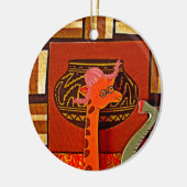 Giraffe Pet Art Print Keramisch Ornament (Links)