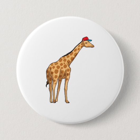 Giraffe Pet Ronde Button 7,6 Cm (Voorkant)