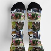 Giraffe Photo Collage, Crew-Sokken Sokken (Top)