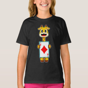 Giraffe Poker kaarten T-shirt