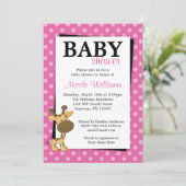 Giraffe Pokka Dot Girafe Invitations De Douche Pou (Debout devant)