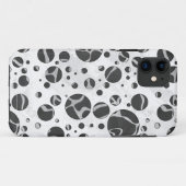 Giraffe Polka Dot Black en Light Grey Print Case-Mate iPhone Case (Achterkant (horizontaal))