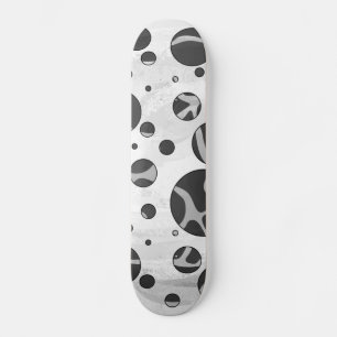 Giraffe Polka Dot Black en Light Grey Print Skateboard