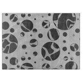 Giraffe Polka Dot Black en Light Grey Print Snijplank (Voorkant)
