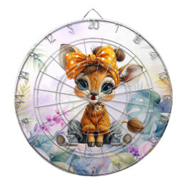 Giraffe Polka Dot Bow  Dartbord